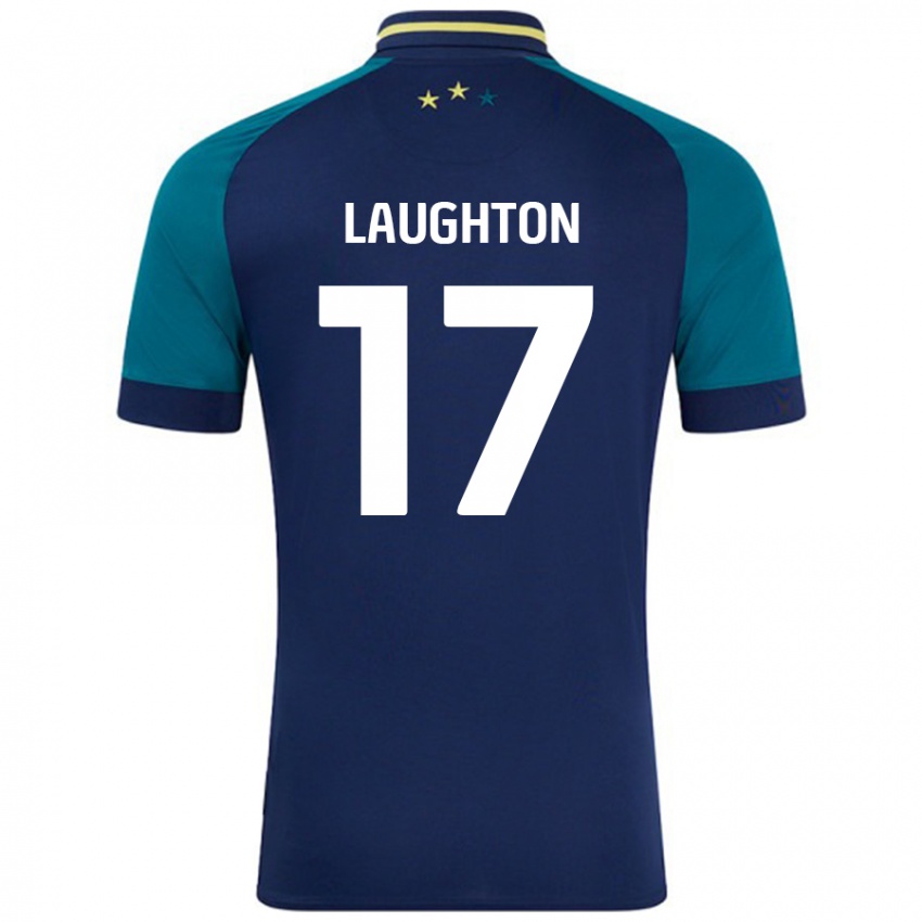 Enfant Maillot Zoe Laughton #17 Marine Vert Foncé Tenues Extérieur 2024/25 T-Shirt Suisse