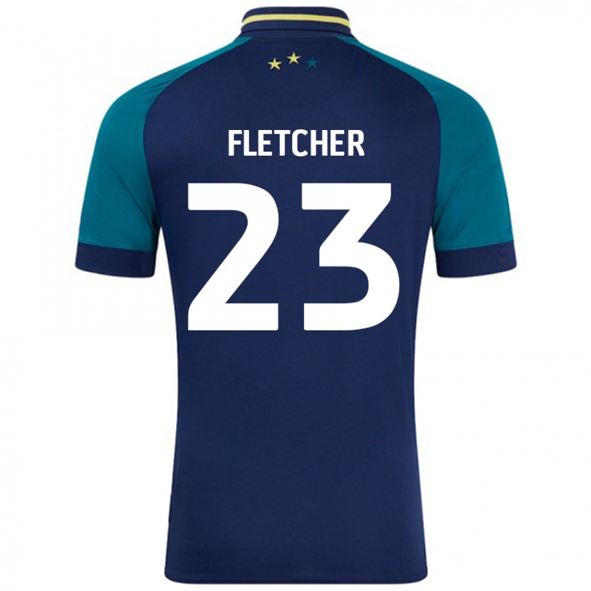 Enfant Maillot Serena Fletcher #23 Marine Vert Foncé Tenues Extérieur 2024/25 T-Shirt Suisse