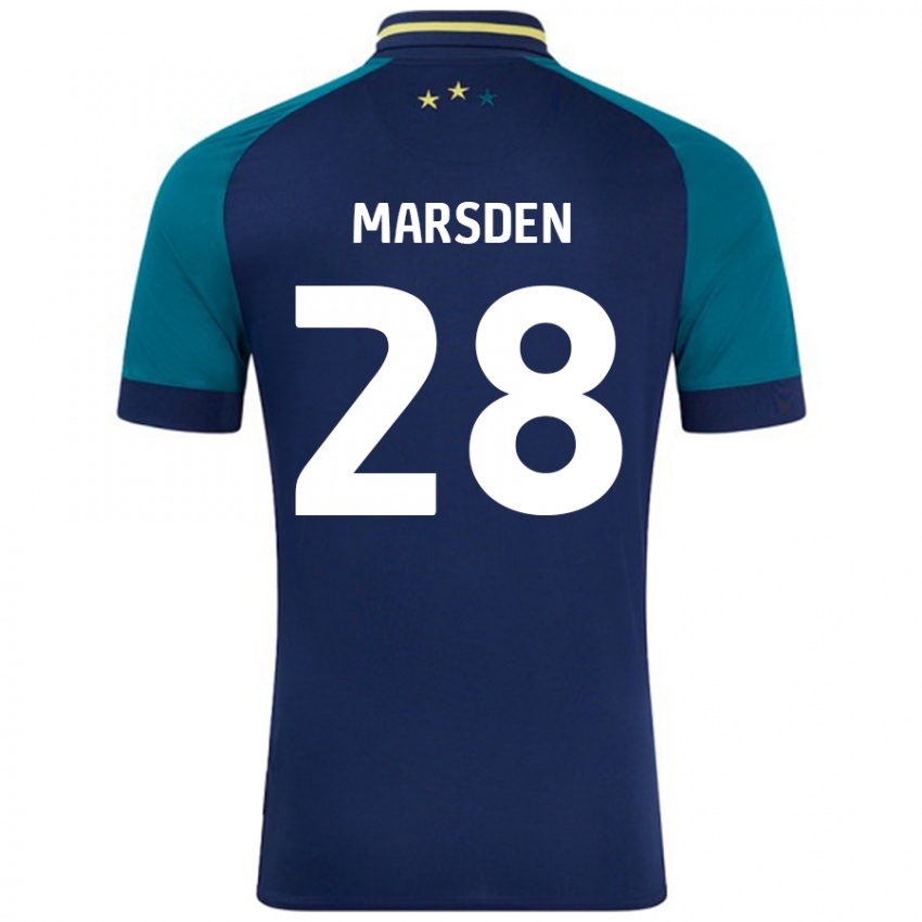 Kinder Brooke Marsden #28 Marine Dunkelgrün Auswärtstrikot Trikot 2024/25 T-Shirt Schweiz