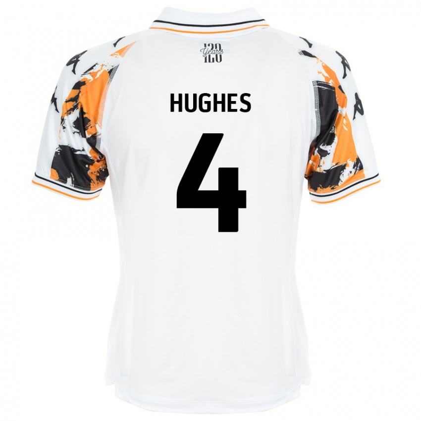 Kinder Charlie Hughes #4 Weiß Auswärtstrikot Trikot 2024/25 T-Shirt Schweiz