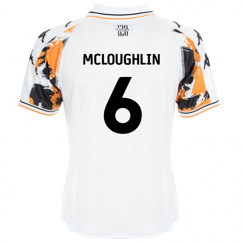 Kinder Sean Mcloughlin #6 Weiß Auswärtstrikot Trikot 2024/25 T-Shirt Schweiz