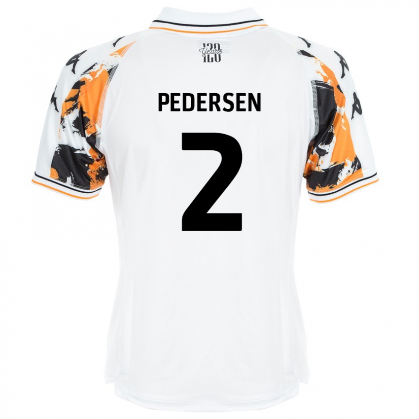 Kinder Eden Pedersen #2 Weiß Auswärtstrikot Trikot 2024/25 T-Shirt Schweiz