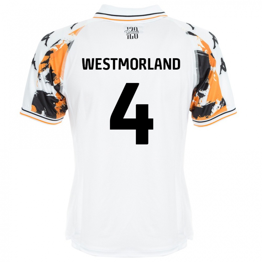 Kinder Emma Westmorland #4 Weiß Auswärtstrikot Trikot 2024/25 T-Shirt Schweiz