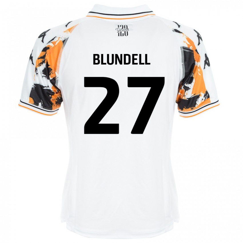 Kinder Maddie Blundell #27 Weiß Auswärtstrikot Trikot 2024/25 T-Shirt Schweiz