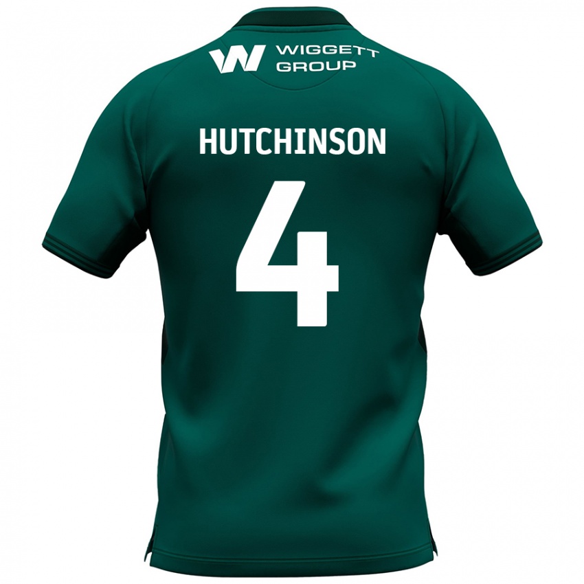 Kinder Shaun Hutchinson #4 Grün Auswärtstrikot Trikot 2024/25 T-Shirt Schweiz