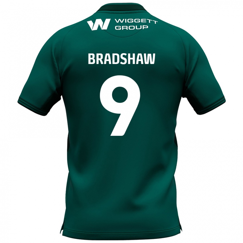 Kinder Tom Bradshaw #9 Grün Auswärtstrikot Trikot 2024/25 T-Shirt Schweiz