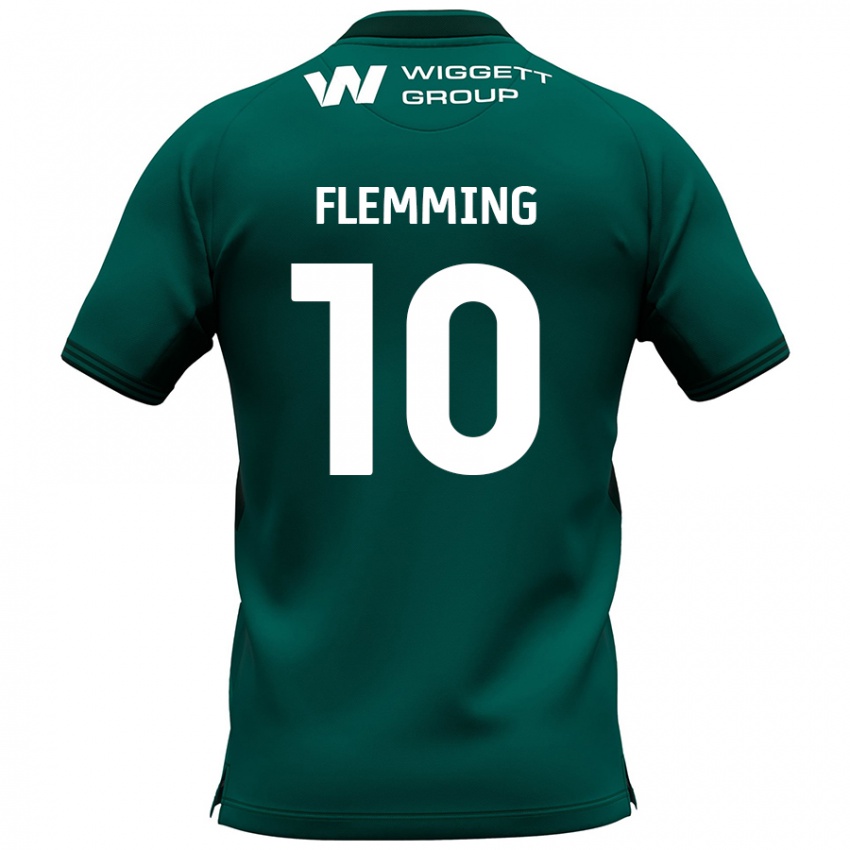 Kinder Zian Flemming #10 Grün Auswärtstrikot Trikot 2024/25 T-Shirt Schweiz