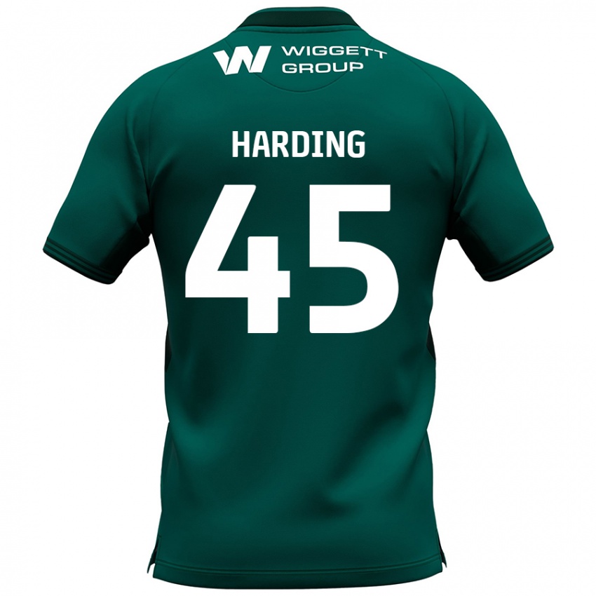 Kinder Wes Harding #45 Grün Auswärtstrikot Trikot 2024/25 T-Shirt Schweiz