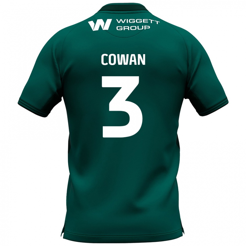 Kinder Leanne Cowan #3 Grün Auswärtstrikot Trikot 2024/25 T-Shirt Schweiz