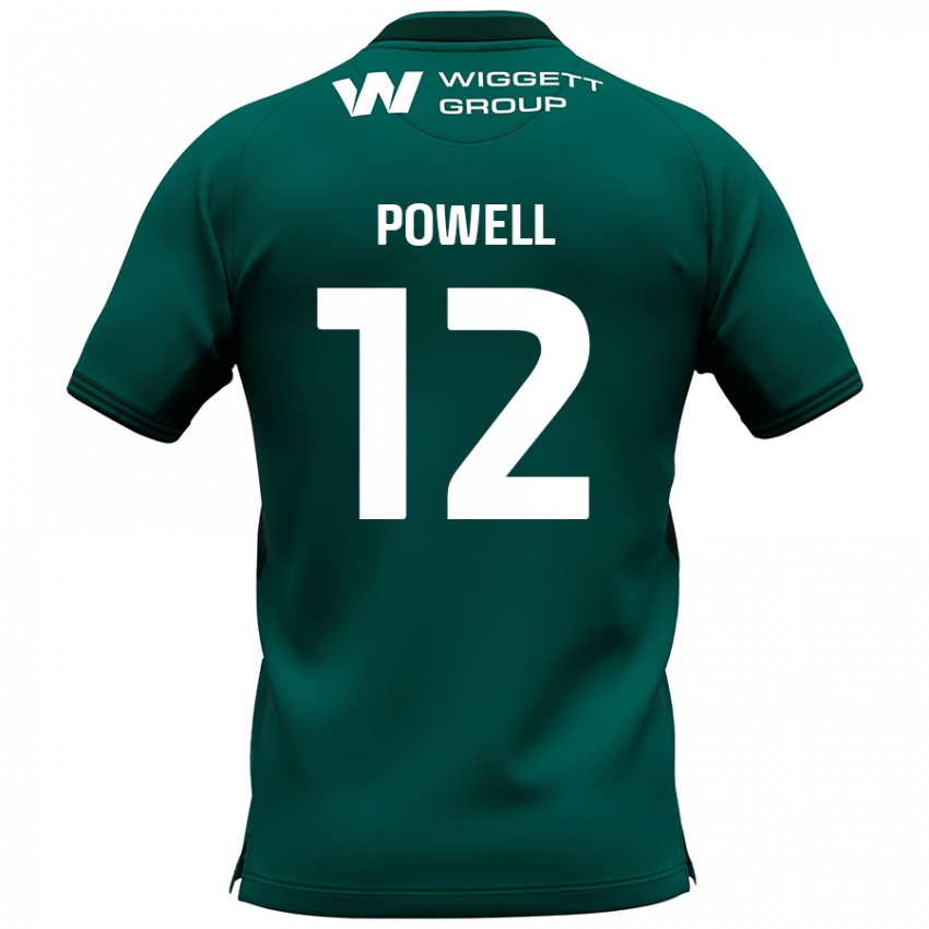 Kinder Beth Powell #12 Grün Auswärtstrikot Trikot 2024/25 T-Shirt Schweiz