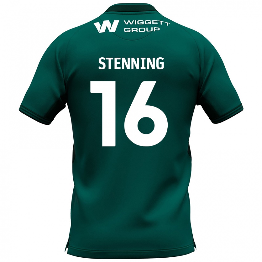 Kinder Ellie Stenning #16 Grün Auswärtstrikot Trikot 2024/25 T-Shirt Schweiz