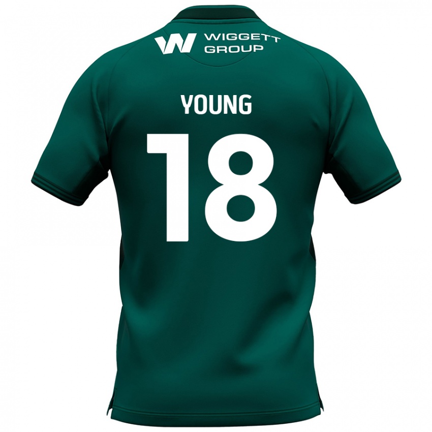 Kinder Michelle Young #18 Grün Auswärtstrikot Trikot 2024/25 T-Shirt Schweiz