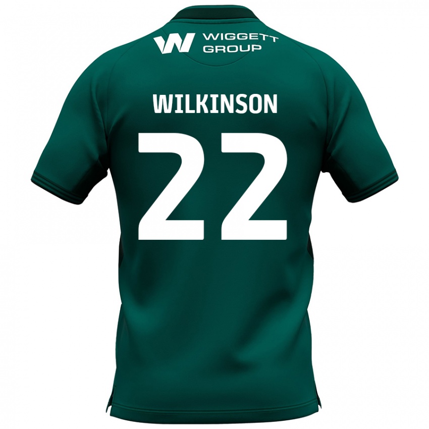 Kinder Chloe Wilkinson #22 Grün Auswärtstrikot Trikot 2024/25 T-Shirt Schweiz