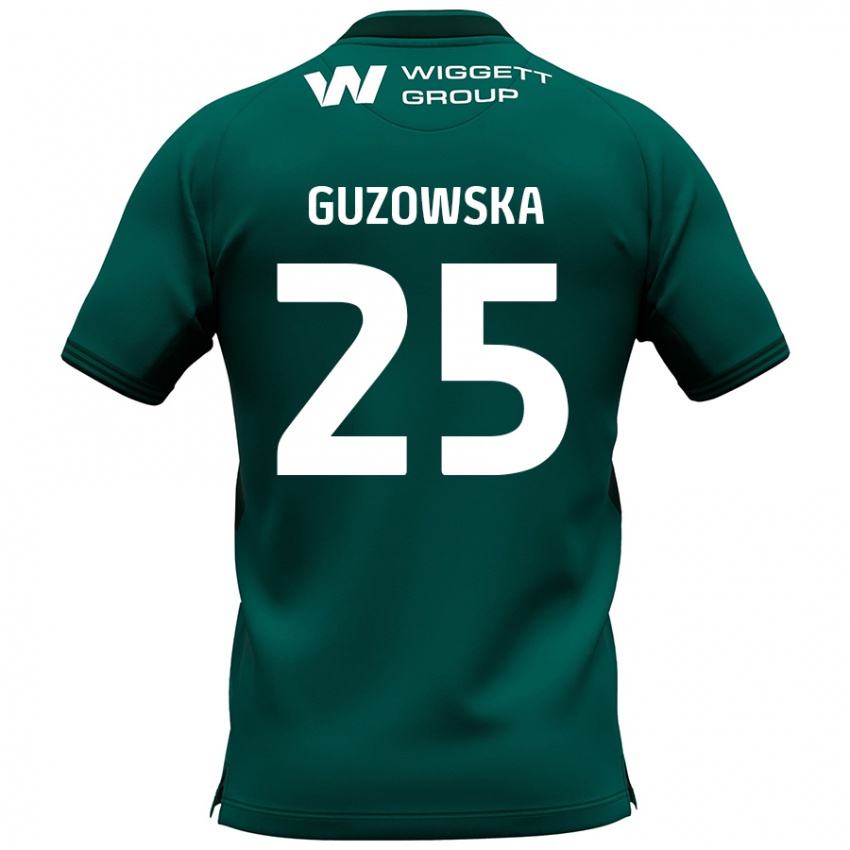 Kinder Sara Guzowska #25 Grün Auswärtstrikot Trikot 2024/25 T-Shirt Schweiz