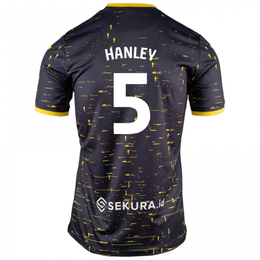 Kinder Grant Hanley #5 Schwarz Gelb Auswärtstrikot Trikot 2024/25 T-Shirt Schweiz