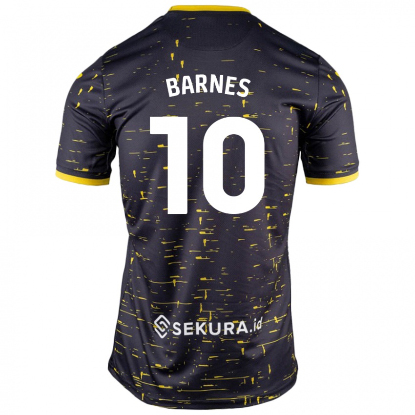 Kinder Ashley Barnes #10 Schwarz Gelb Auswärtstrikot Trikot 2024/25 T-Shirt Schweiz