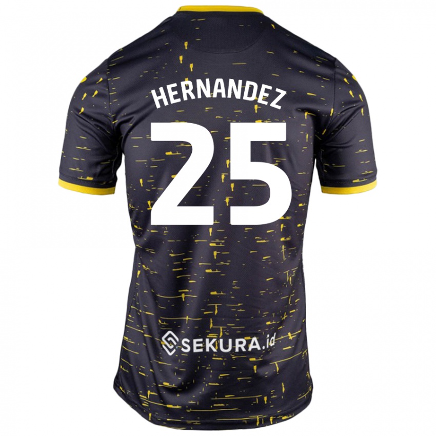 Kinder Onel Hernández #25 Schwarz Gelb Auswärtstrikot Trikot 2024/25 T-Shirt Schweiz