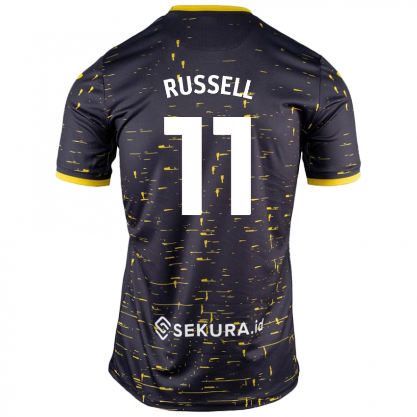 Kinder Rebecca Russell #11 Schwarz Gelb Auswärtstrikot Trikot 2024/25 T-Shirt Schweiz