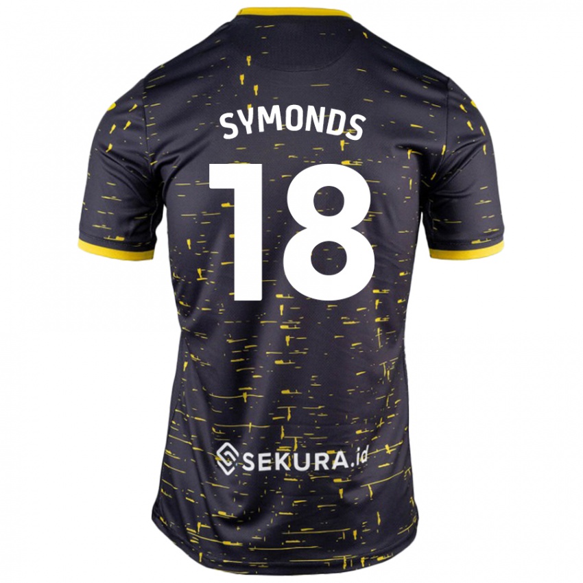 Kinder Freya Symonds #18 Schwarz Gelb Auswärtstrikot Trikot 2024/25 T-Shirt Schweiz