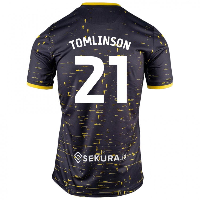 Kinder Lauren Tomlinson #21 Schwarz Gelb Auswärtstrikot Trikot 2024/25 T-Shirt Schweiz