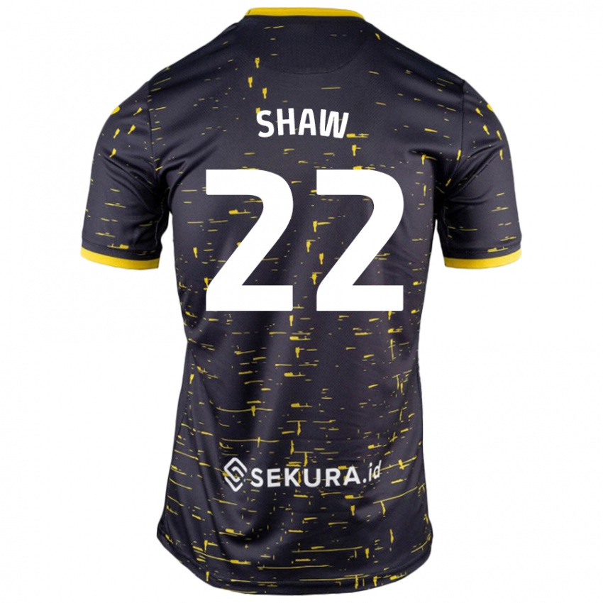 Kinder Shannon Shaw #22 Schwarz Gelb Auswärtstrikot Trikot 2024/25 T-Shirt Schweiz