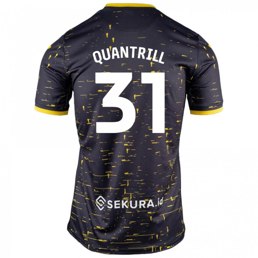 Kinder Sarah Quantrill #31 Schwarz Gelb Auswärtstrikot Trikot 2024/25 T-Shirt Schweiz