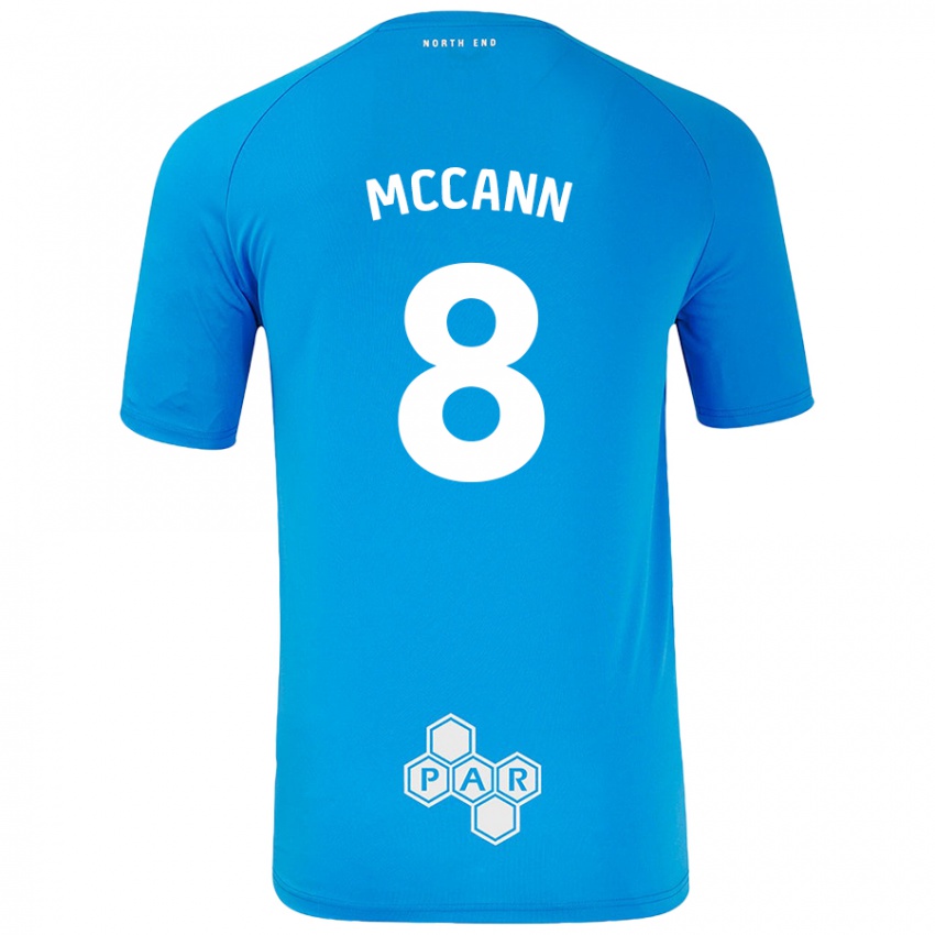 Enfant Maillot Ali Mccann #8 Bleu Ciel Tenues Extérieur 2024/25 T-Shirt Suisse