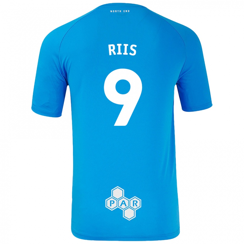 Enfant Maillot Emil Riis #9 Bleu Ciel Tenues Extérieur 2024/25 T-Shirt Suisse