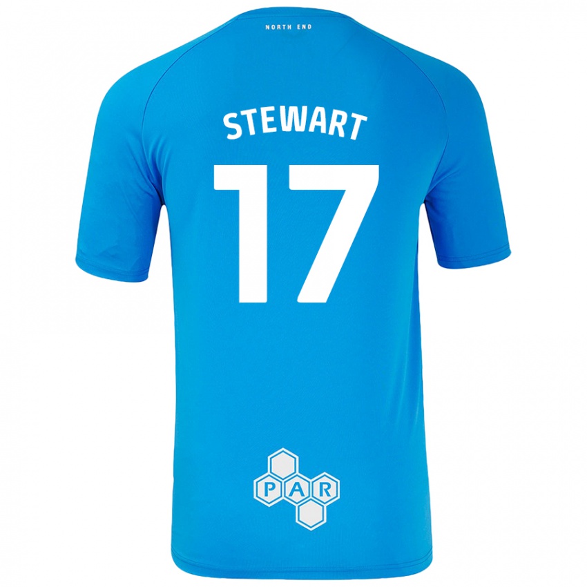 Enfant Maillot Layton Stewart #17 Bleu Ciel Tenues Extérieur 2024/25 T-Shirt Suisse