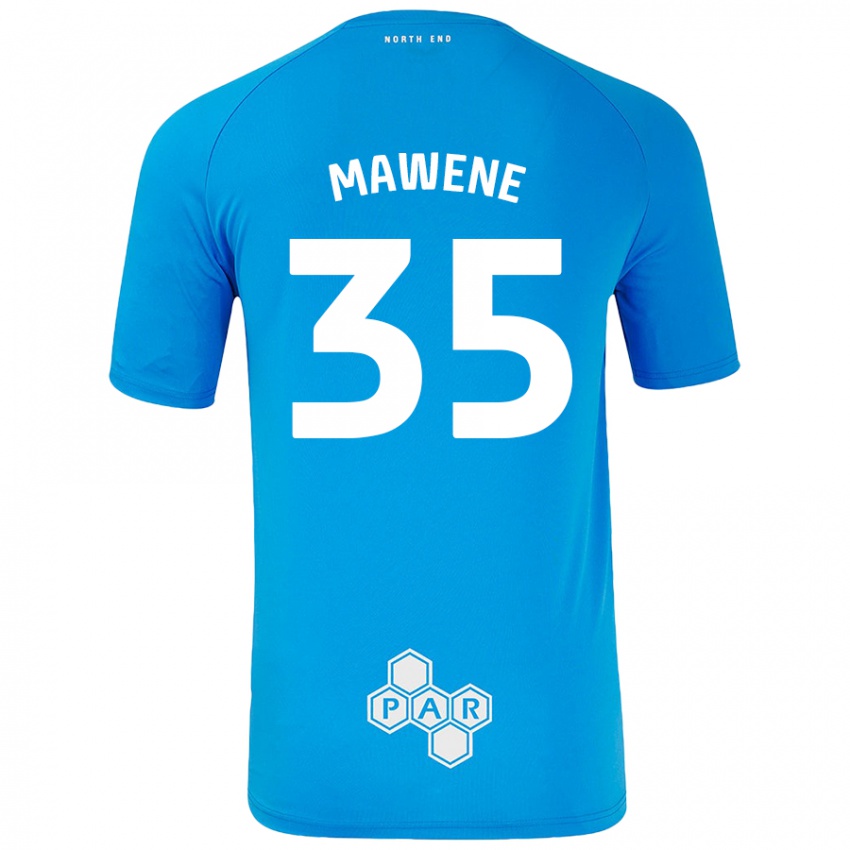 Enfant Maillot Noah Mawene #35 Bleu Ciel Tenues Extérieur 2024/25 T-Shirt Suisse