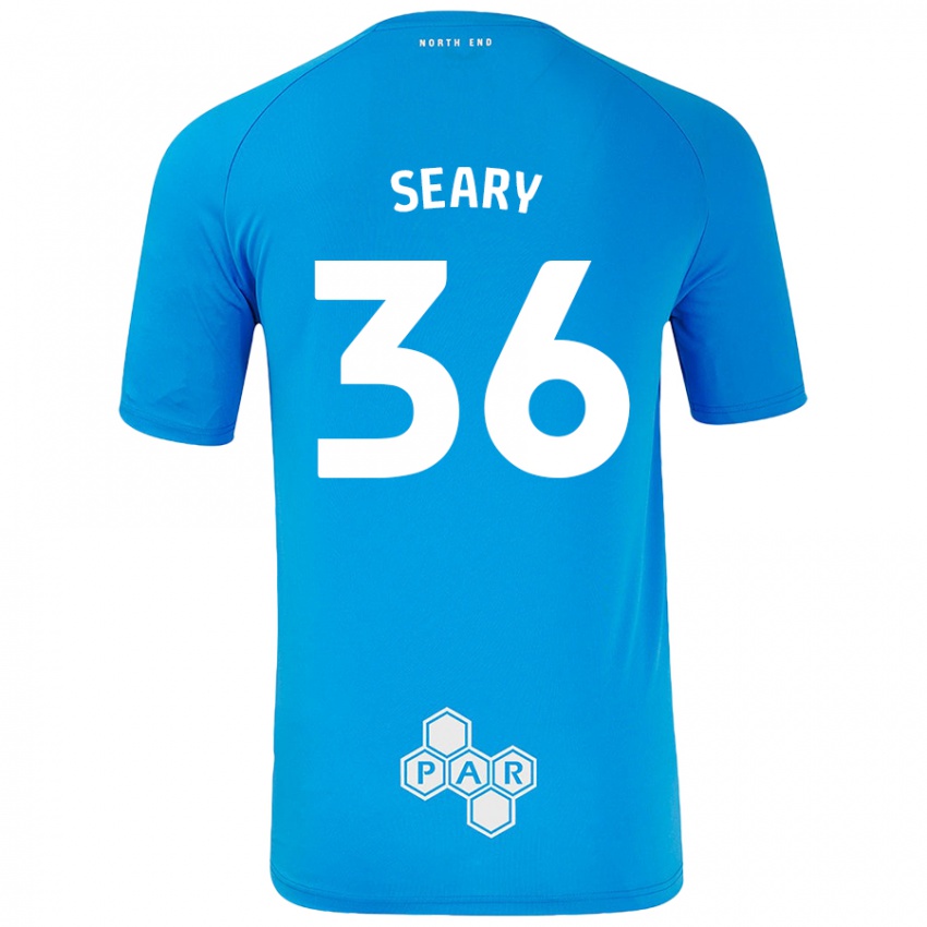 Enfant Maillot Josh Seary #36 Bleu Ciel Tenues Extérieur 2024/25 T-Shirt Suisse