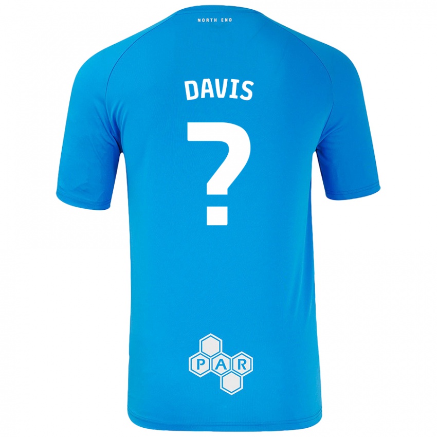 Enfant Maillot Tommy Davis #0 Bleu Ciel Tenues Extérieur 2024/25 T-Shirt Suisse