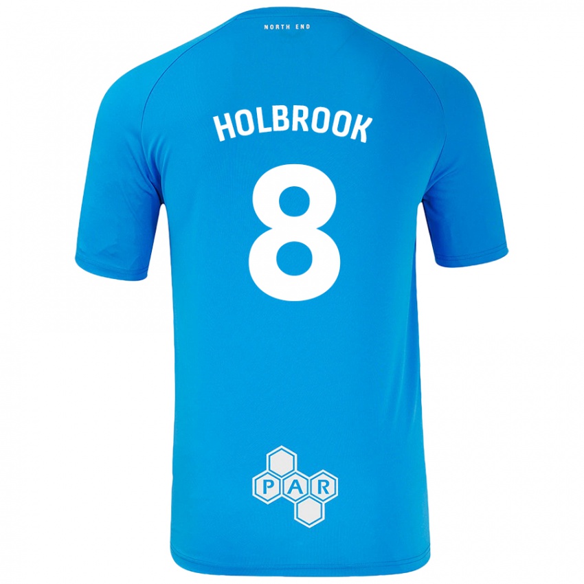 Enfant Maillot Jess Holbrook #8 Bleu Ciel Tenues Extérieur 2024/25 T-Shirt Suisse