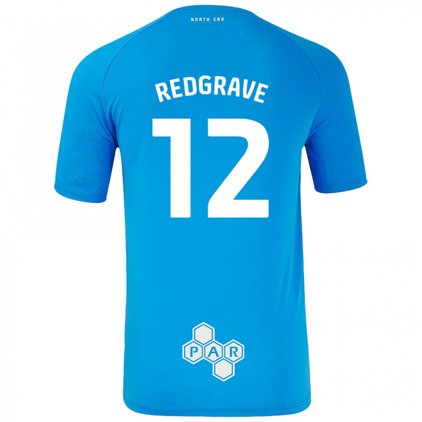 Enfant Maillot Jodie Redgrave #12 Bleu Ciel Tenues Extérieur 2024/25 T-Shirt Suisse