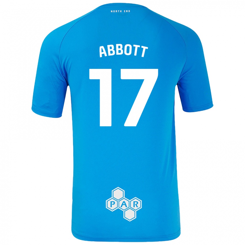 Enfant Maillot Becky Abbott #17 Bleu Ciel Tenues Extérieur 2024/25 T-Shirt Suisse