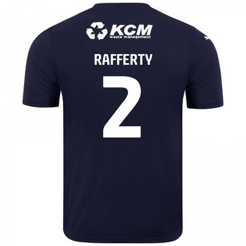 Kinder Joe Rafferty #2 Marineblau Auswärtstrikot Trikot 2024/25 T-Shirt Schweiz