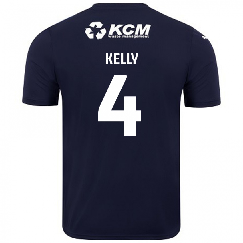 Kinder Liam Kelly #4 Marineblau Auswärtstrikot Trikot 2024/25 T-Shirt Schweiz