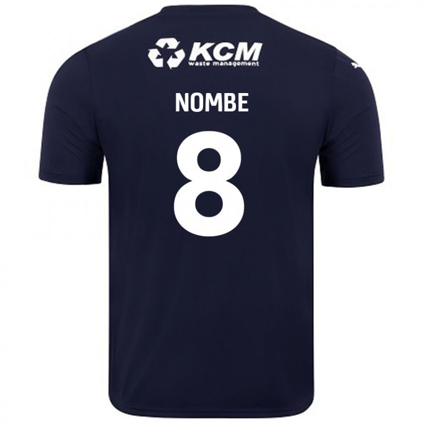 Kinder Sam Nombe #8 Marineblau Auswärtstrikot Trikot 2024/25 T-Shirt Schweiz