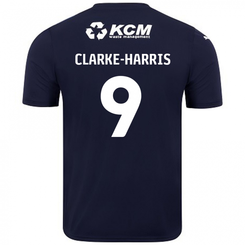 Kinder Jonson Clarke-Harris #9 Marineblau Auswärtstrikot Trikot 2024/25 T-Shirt Schweiz