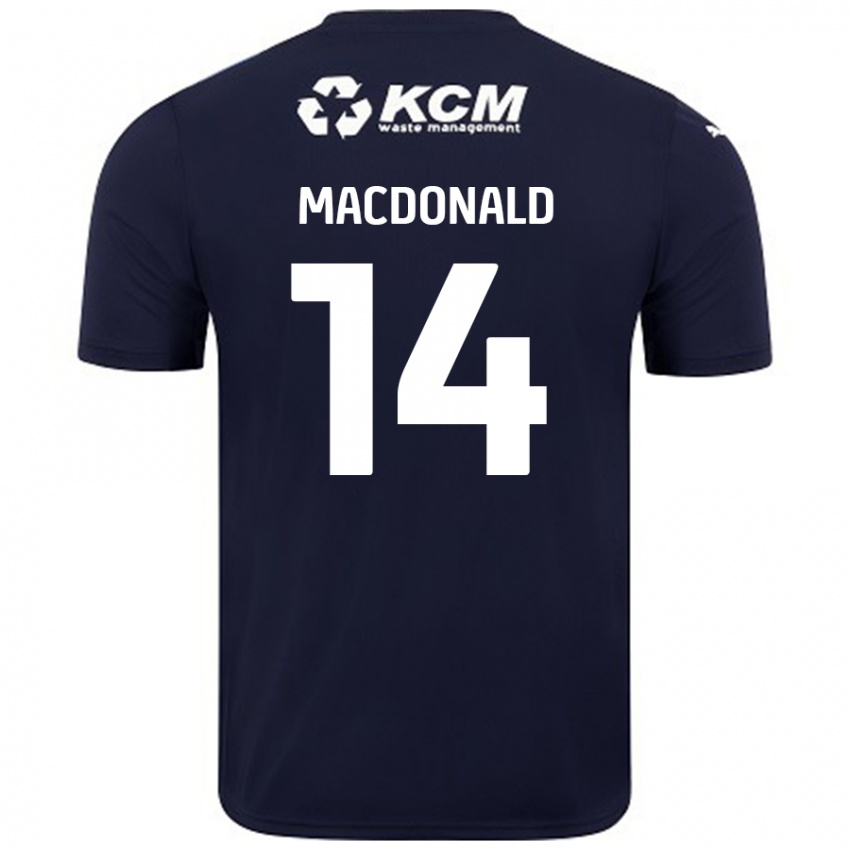 Kinder Alex Macdonald #14 Marineblau Auswärtstrikot Trikot 2024/25 T-Shirt Schweiz