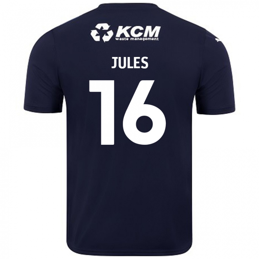 Kinder Zak Jules #16 Marineblau Auswärtstrikot Trikot 2024/25 T-Shirt Schweiz