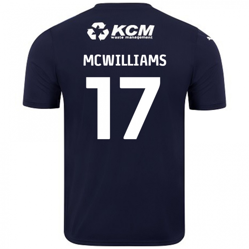 Kinder Shaun Mcwilliams #17 Marineblau Auswärtstrikot Trikot 2024/25 T-Shirt Schweiz