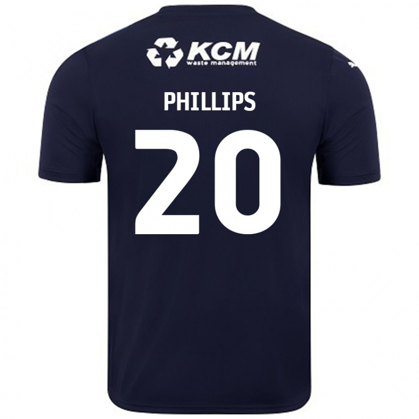 Kinder Dillon Phillips #20 Marineblau Auswärtstrikot Trikot 2024/25 T-Shirt Schweiz