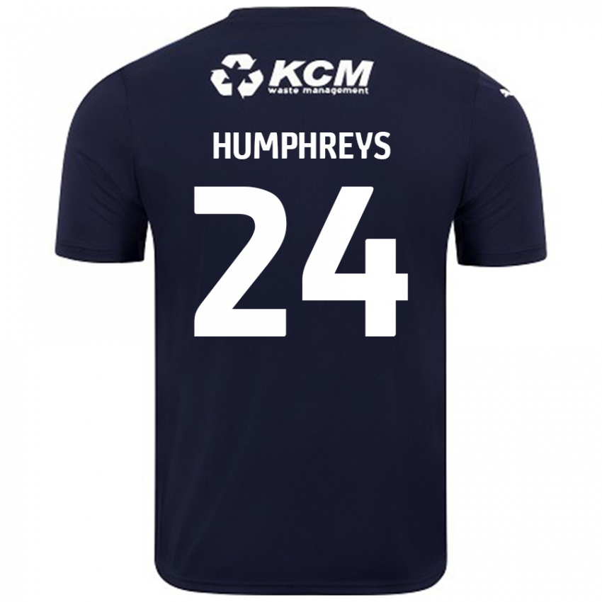 Kinder Cameron Humphreys #24 Marineblau Auswärtstrikot Trikot 2024/25 T-Shirt Schweiz