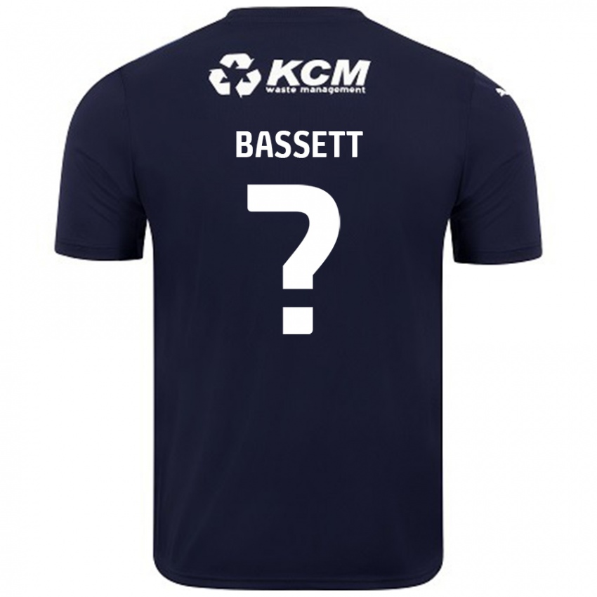 Kinder Bassett #0 Marineblau Auswärtstrikot Trikot 2024/25 T-Shirt Schweiz