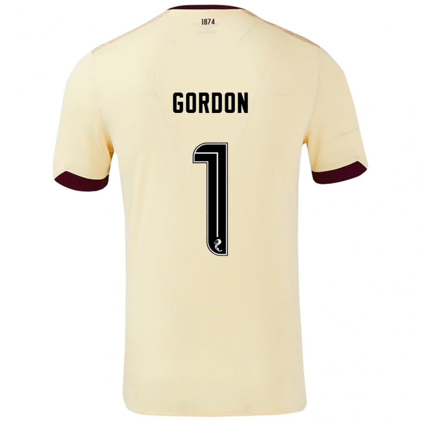 Kinder Craig Gordon #1 Creme Burgunderrot Auswärtstrikot Trikot 2024/25 T-Shirt Schweiz