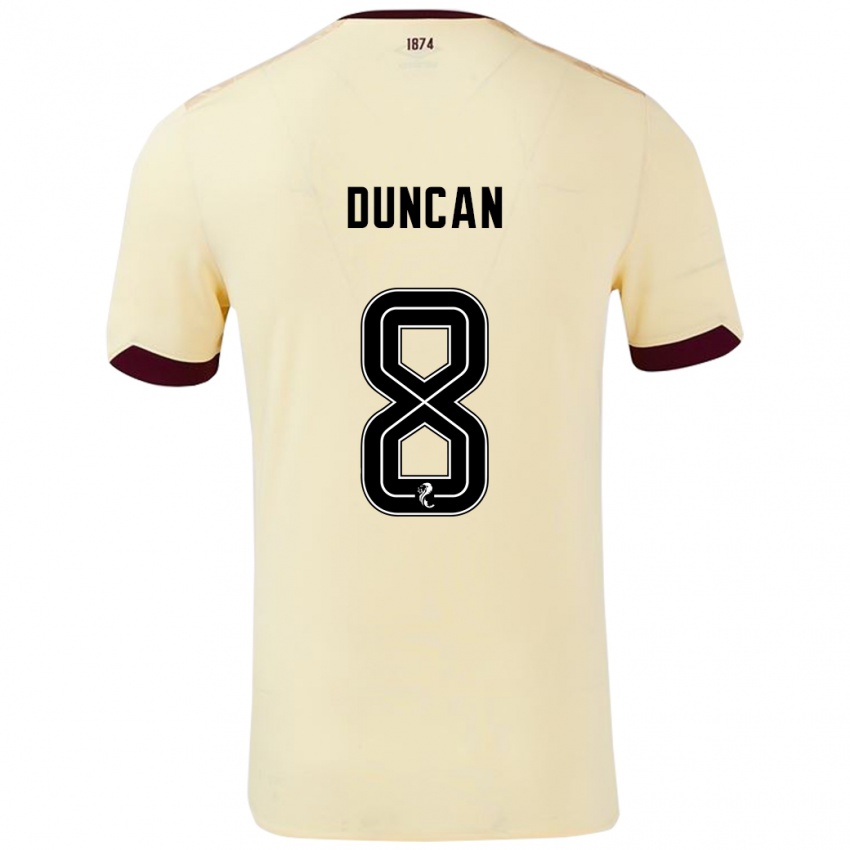 Kinder Ryan Duncan #8 Creme Burgunderrot Auswärtstrikot Trikot 2024/25 T-Shirt Schweiz