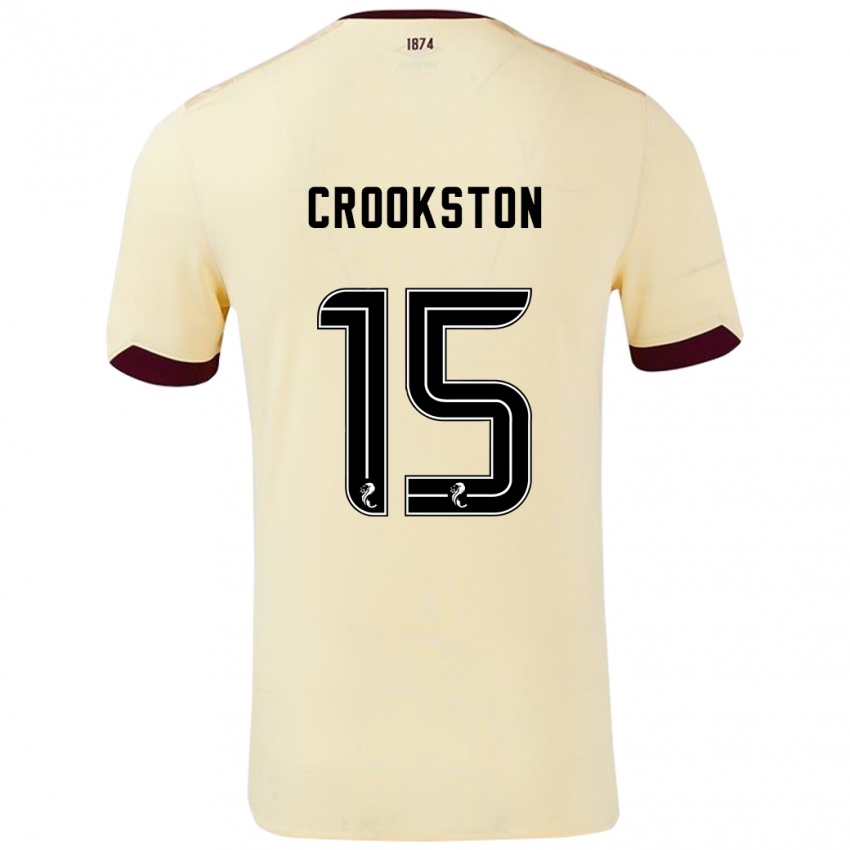 Kinder Gregor Crookston #15 Creme Burgunderrot Auswärtstrikot Trikot 2024/25 T-Shirt Schweiz