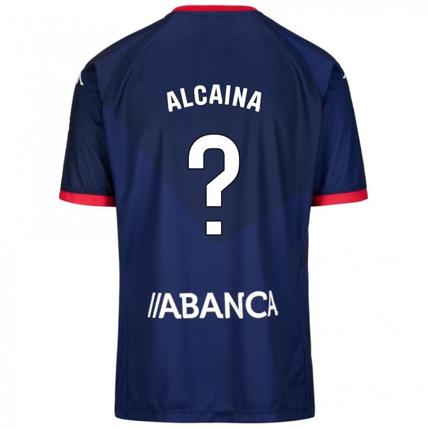 Enfant Maillot Raúl Alcaina #0 Bleu Marine Tenues Extérieur 2024/25 T-Shirt Suisse