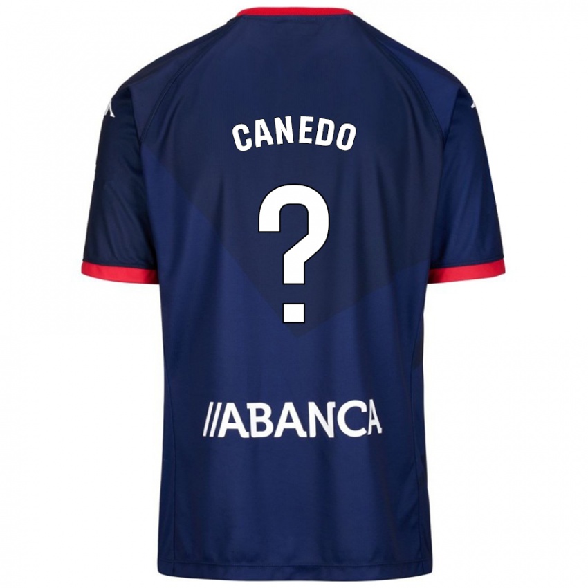 Enfant Maillot Damián Canedo #0 Bleu Marine Tenues Extérieur 2024/25 T-Shirt Suisse